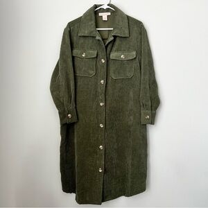 Olive Green Corduroy Coat